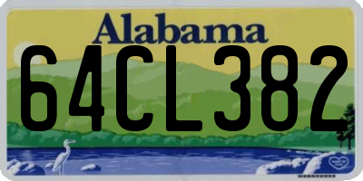 AL license plate 64CL382
