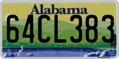 AL license plate 64CL383