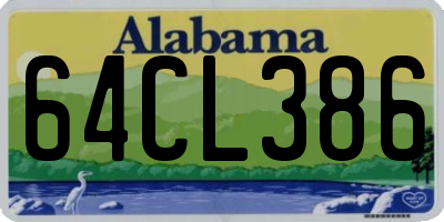 AL license plate 64CL386