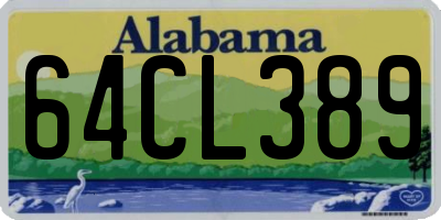 AL license plate 64CL389