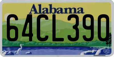 AL license plate 64CL390