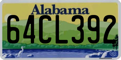 AL license plate 64CL392