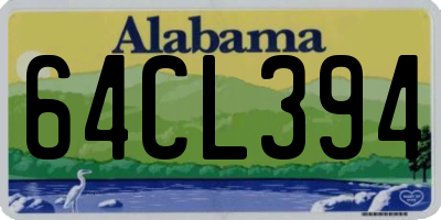 AL license plate 64CL394