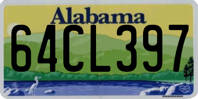 AL license plate 64CL397