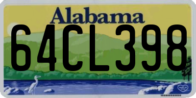 AL license plate 64CL398