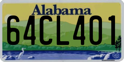 AL license plate 64CL401
