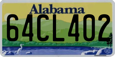 AL license plate 64CL402