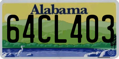 AL license plate 64CL403