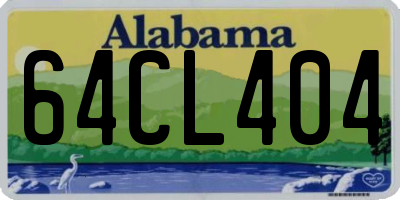 AL license plate 64CL404