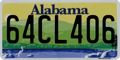 AL license plate 64CL406