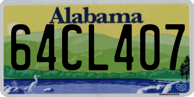 AL license plate 64CL407