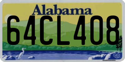 AL license plate 64CL408