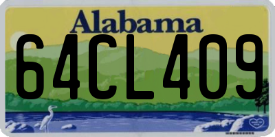 AL license plate 64CL409