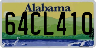 AL license plate 64CL410