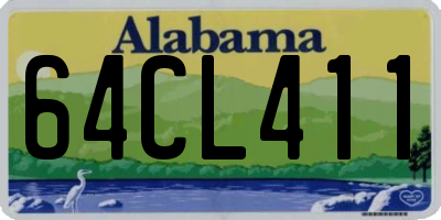 AL license plate 64CL411