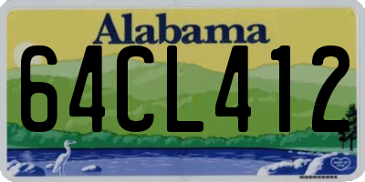 AL license plate 64CL412
