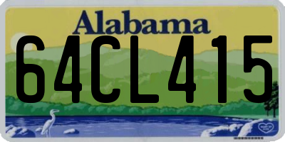 AL license plate 64CL415