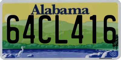 AL license plate 64CL416
