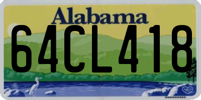 AL license plate 64CL418