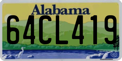 AL license plate 64CL419