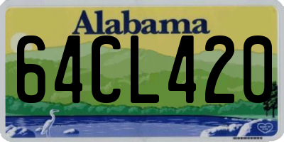 AL license plate 64CL420