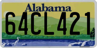 AL license plate 64CL421