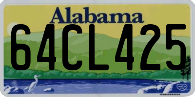 AL license plate 64CL425