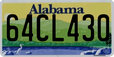 AL license plate 64CL430