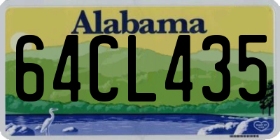 AL license plate 64CL435