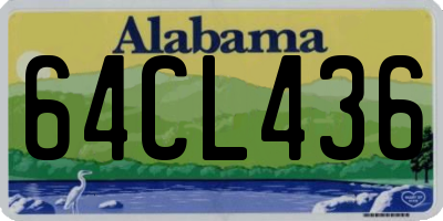 AL license plate 64CL436