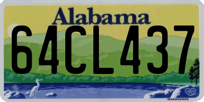 AL license plate 64CL437