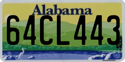 AL license plate 64CL443