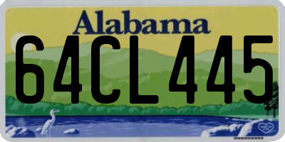 AL license plate 64CL445