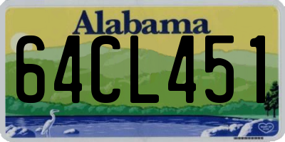 AL license plate 64CL451
