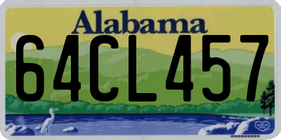 AL license plate 64CL457