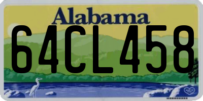 AL license plate 64CL458