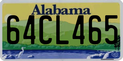 AL license plate 64CL465