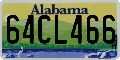 AL license plate 64CL466