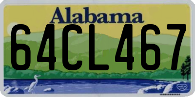 AL license plate 64CL467