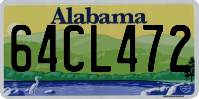 AL license plate 64CL472
