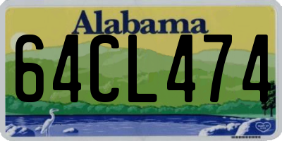 AL license plate 64CL474