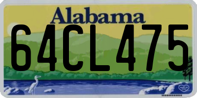 AL license plate 64CL475