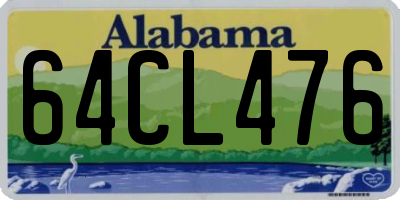 AL license plate 64CL476