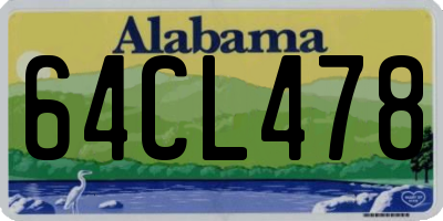 AL license plate 64CL478