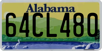 AL license plate 64CL480