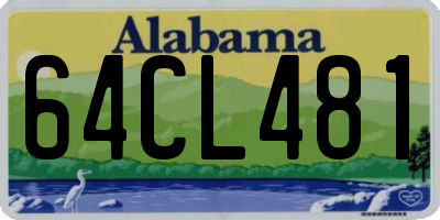 AL license plate 64CL481