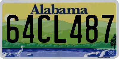 AL license plate 64CL487