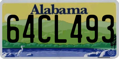 AL license plate 64CL493