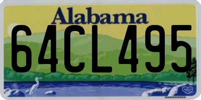 AL license plate 64CL495