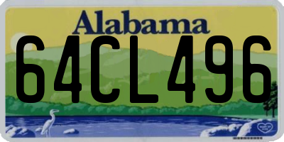 AL license plate 64CL496